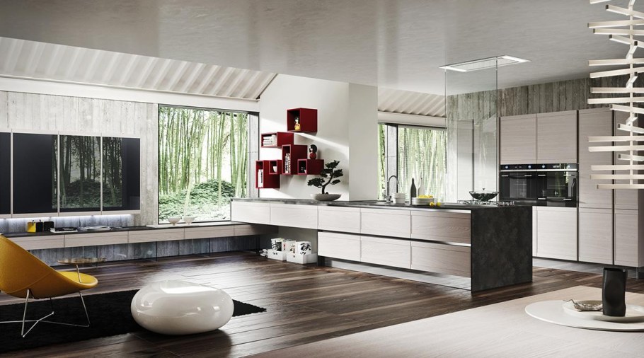 Итальянские кухни в современном стиле