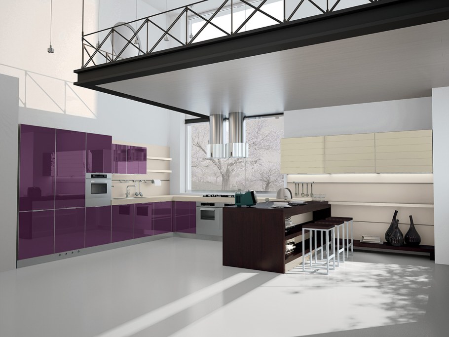 Итальянские стеклянные кухни