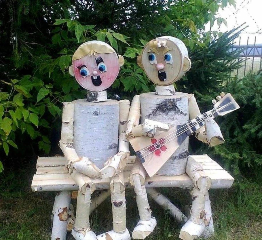 Садовой скульптура из Чурбаков