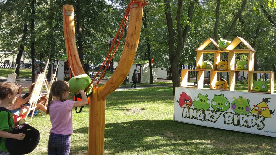 Angry Birds рогатка аттракцион