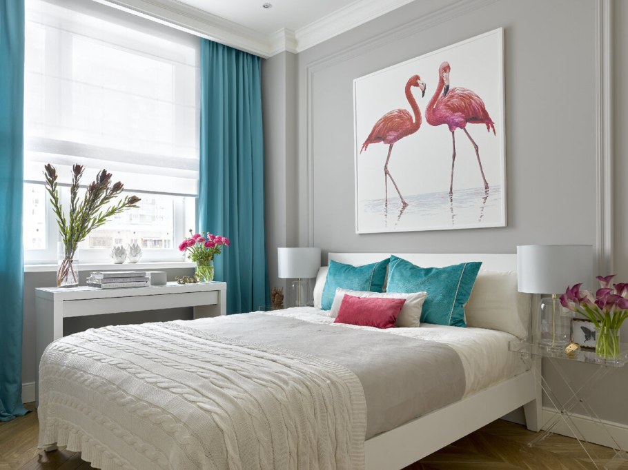 Постеры в интерьере спальни