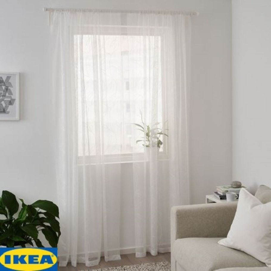 Гертруд гардины, 2 шт., белый, 145x300 см