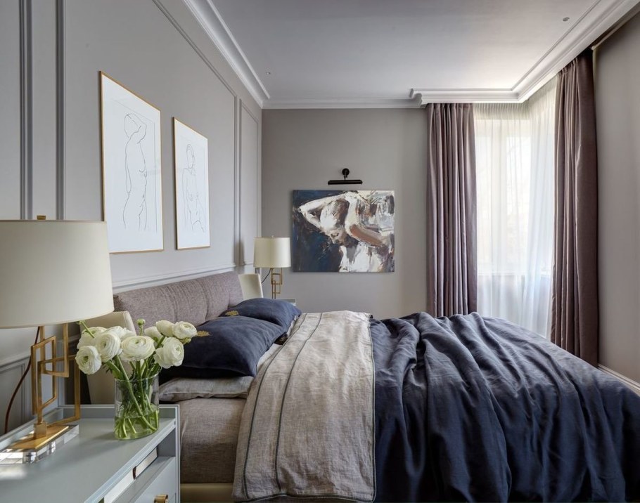 Спальня с угловым окном