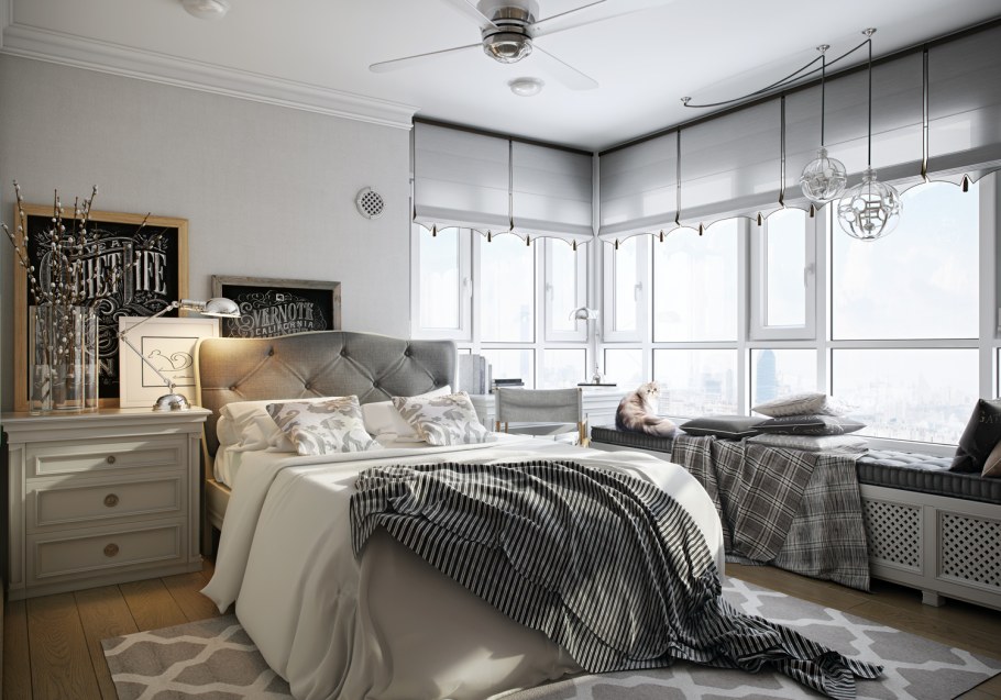 Спальня с эркером