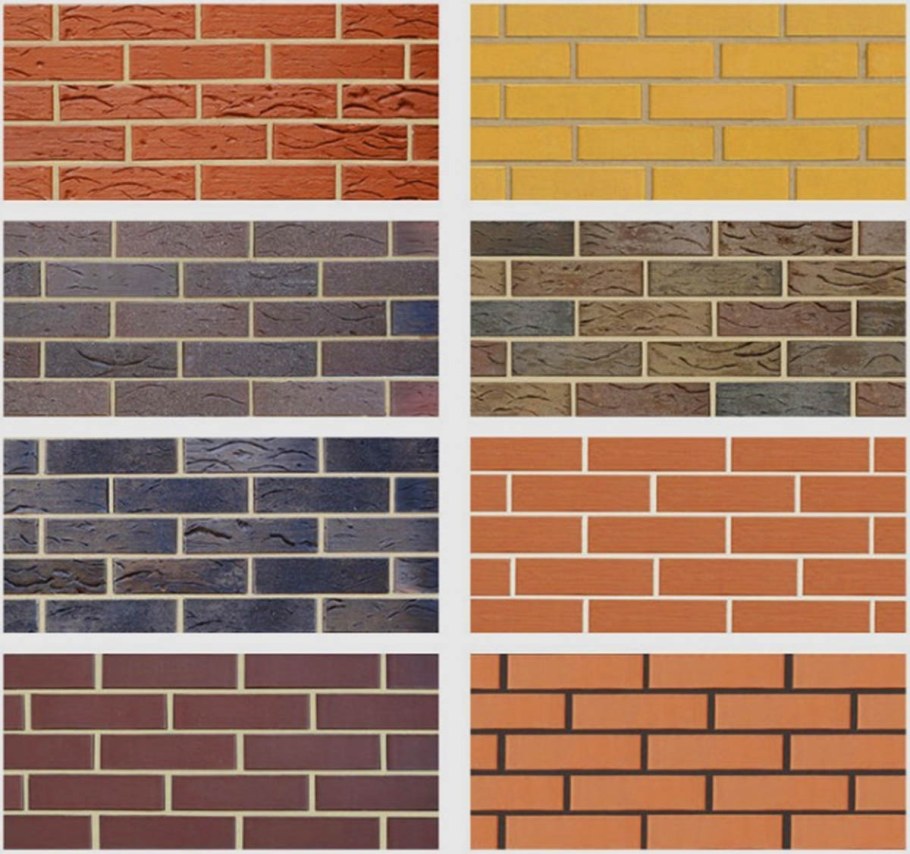 Облицовочный кирпич цвета