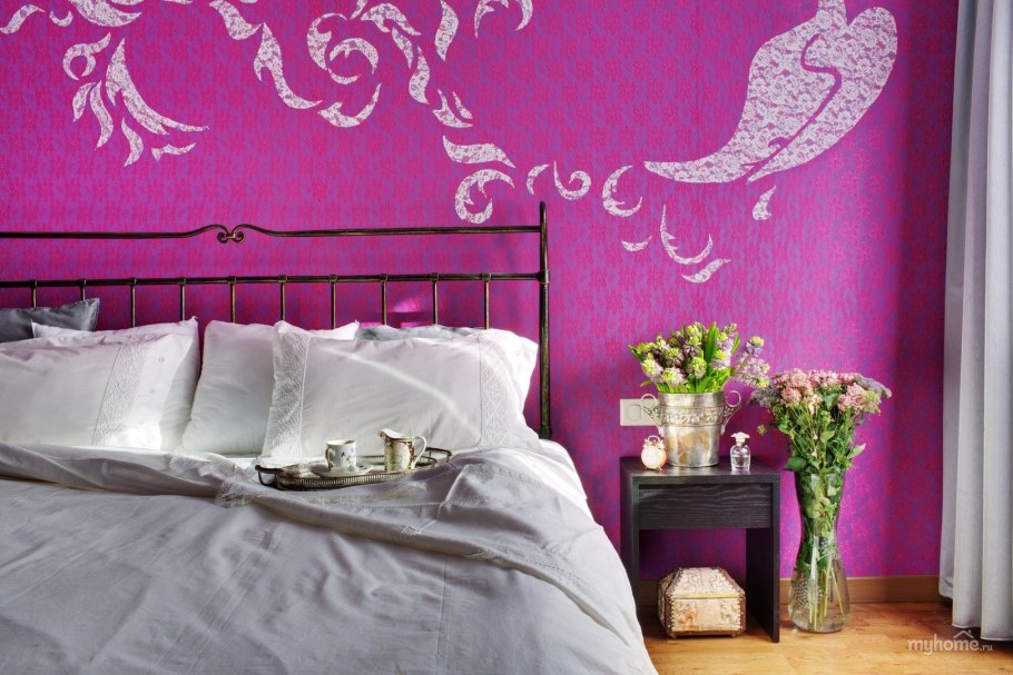 Красиво покрасить стены в спальне