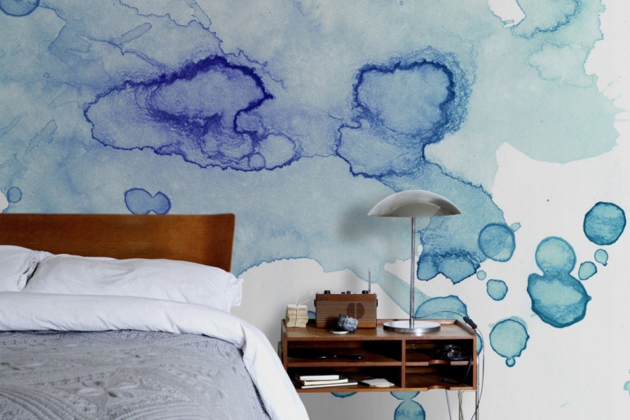 Акварельные разводы в интерьере