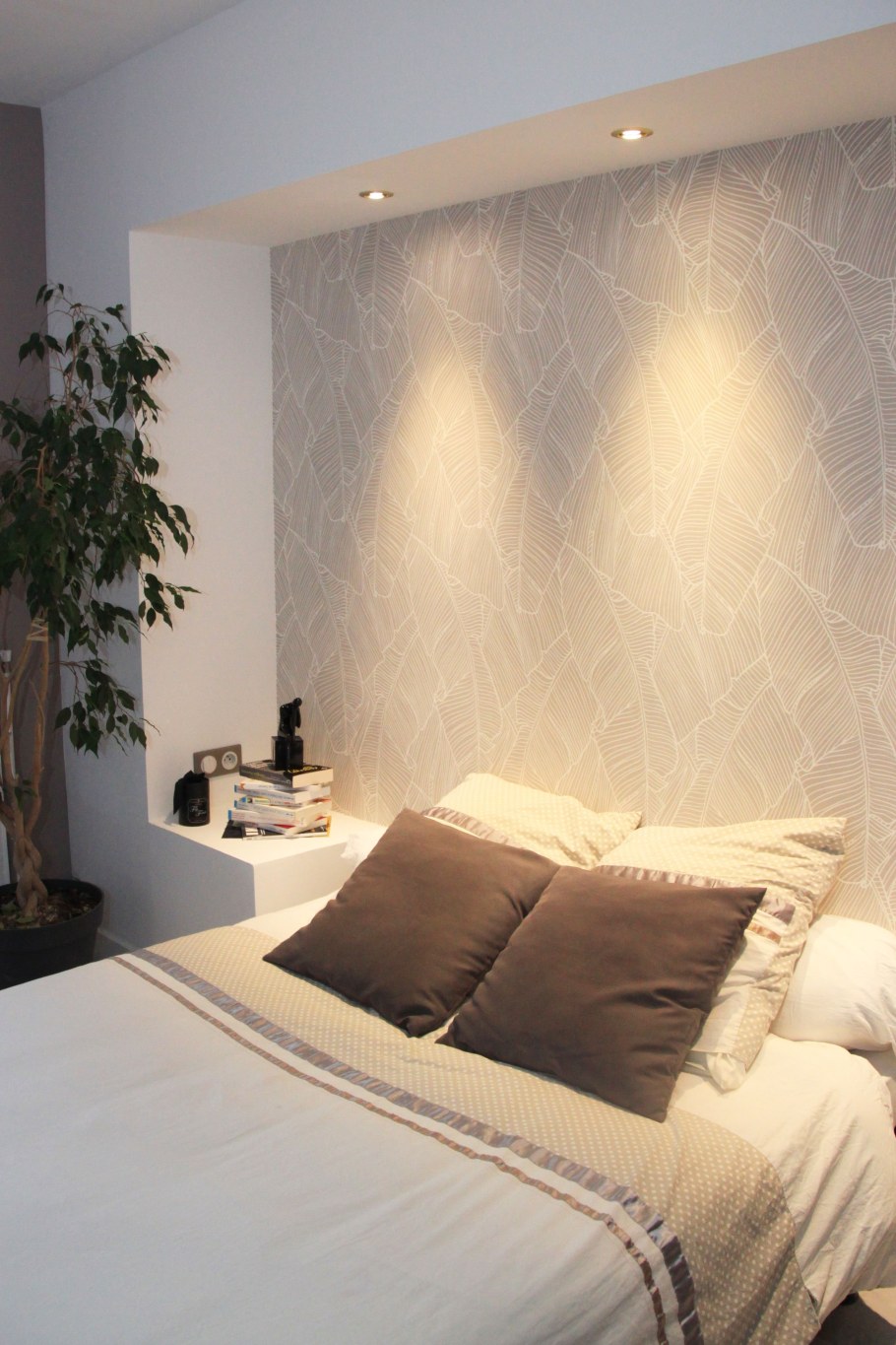 Декоративная штукатурка в спальне