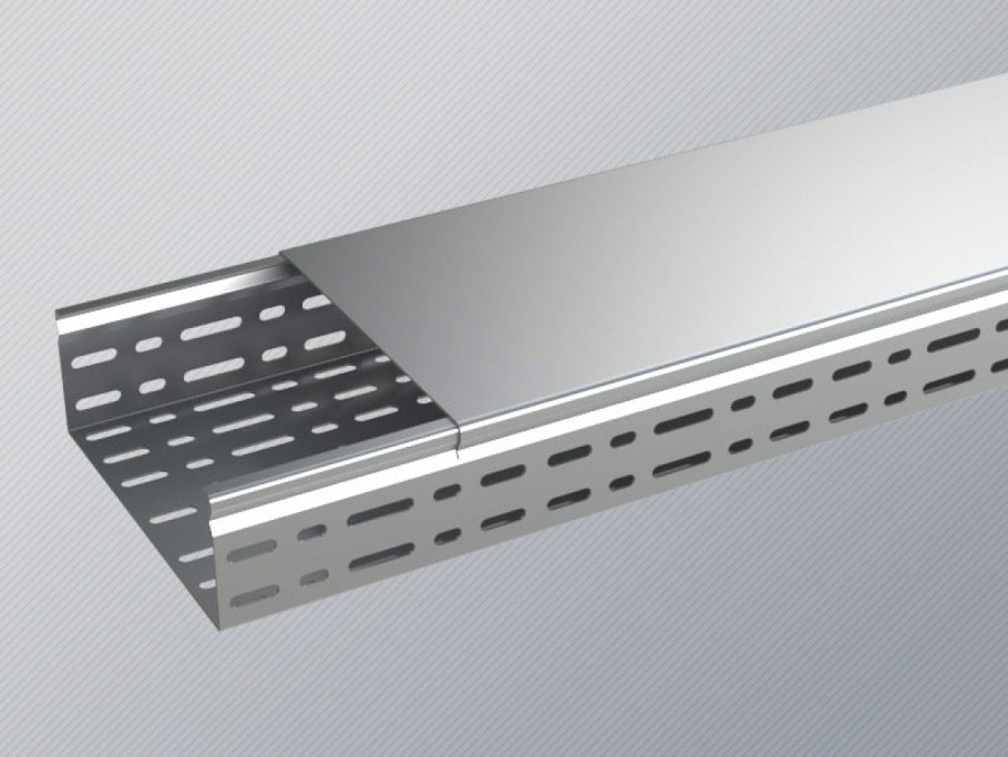 Кабельный лоток металлический перфорированный 400х100х3000мм ДКС