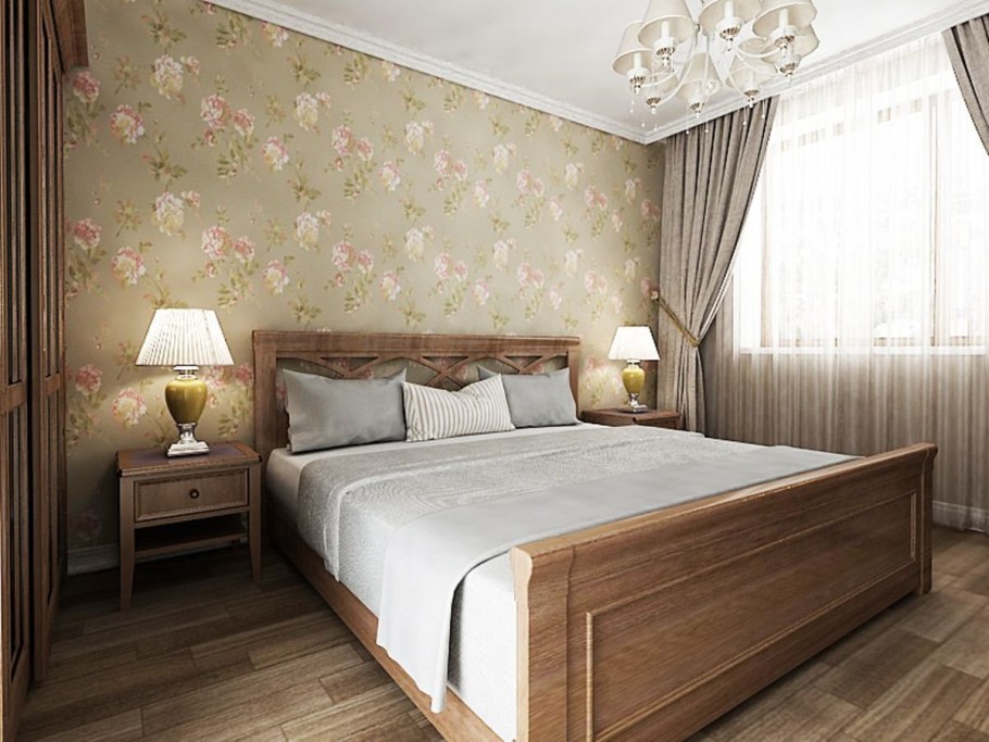 Недорогой интерьер спальни