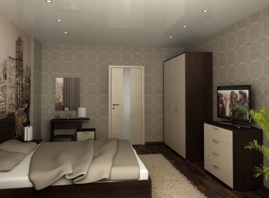 Дизайн спальни эконом вариант