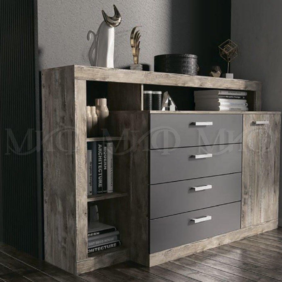 Миф комод Ангара дуб Юкон графит