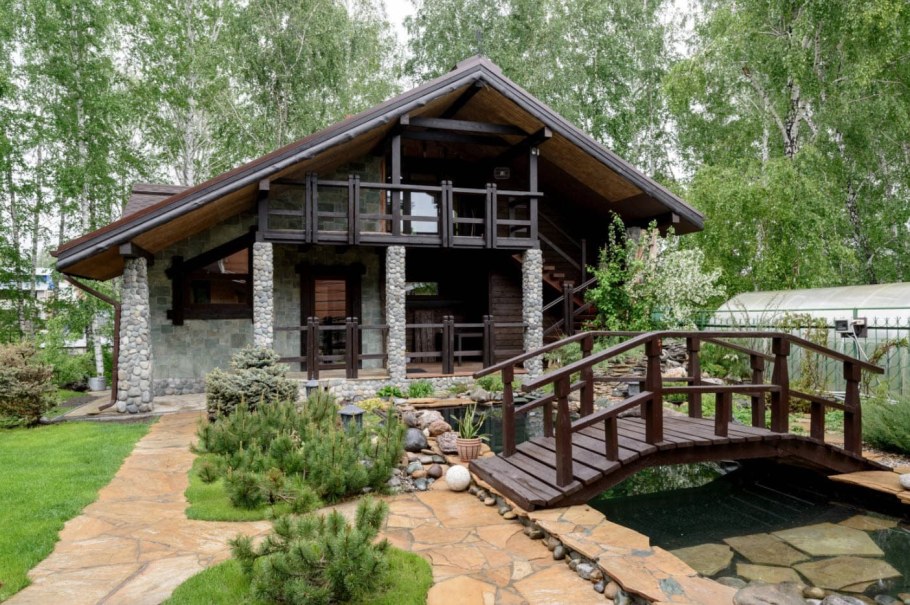 Стиль Шале Альпийский дом фасад загородного дома