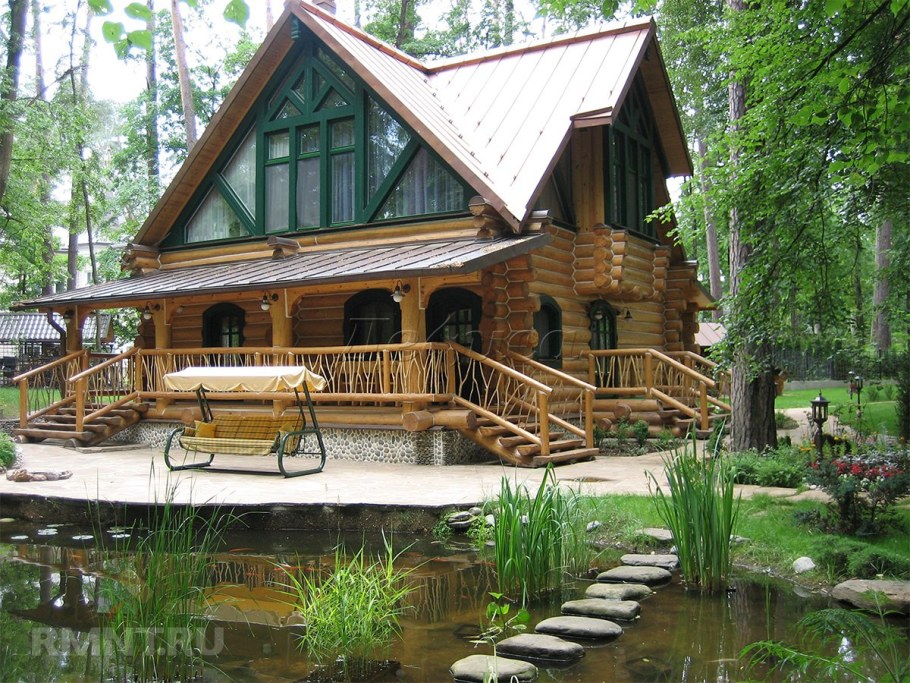 Красивые деревянные дачи
