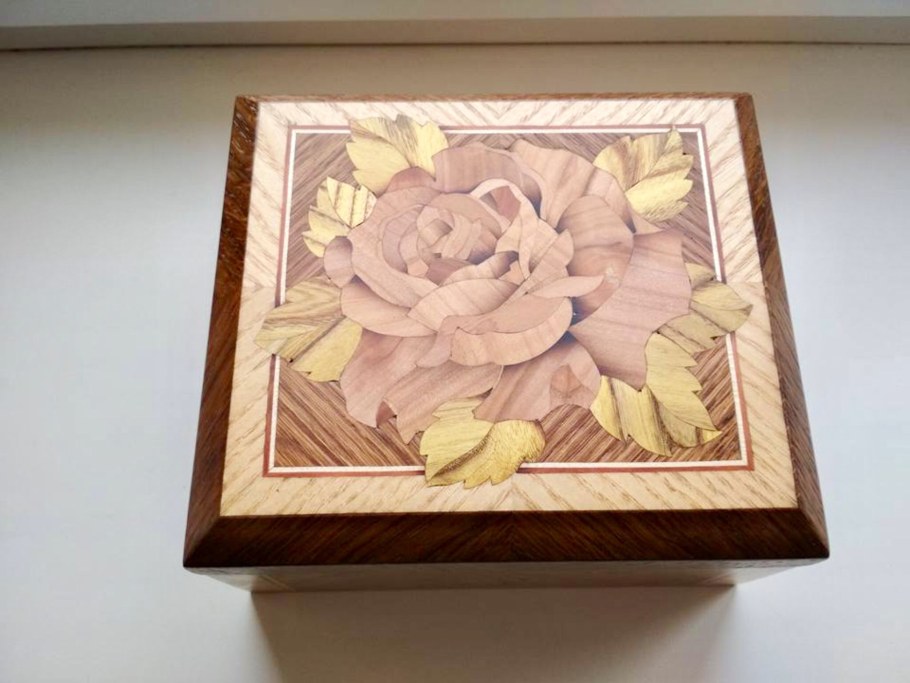 Маркетри цветы из шпона