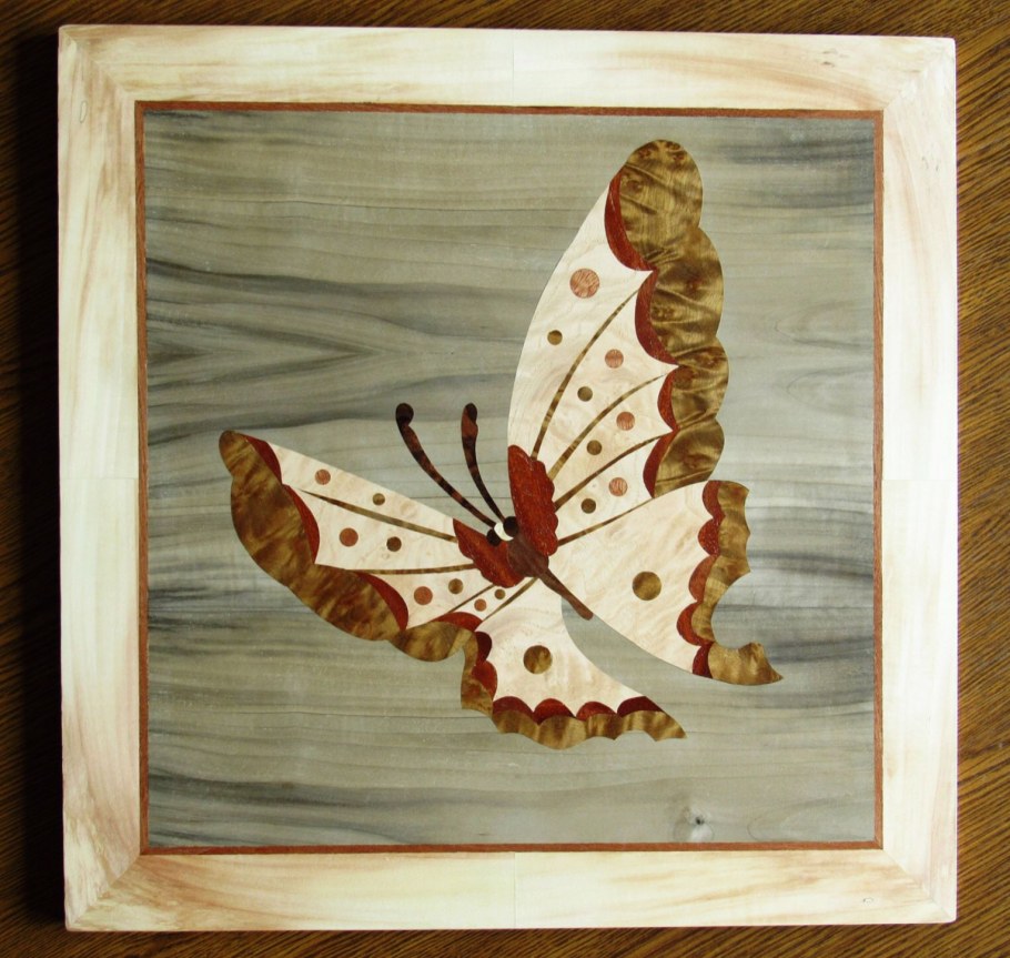 Картина из шпона птичка