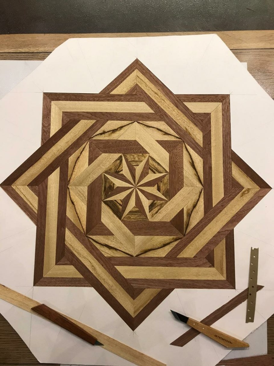 Геометрический узор Маркетри