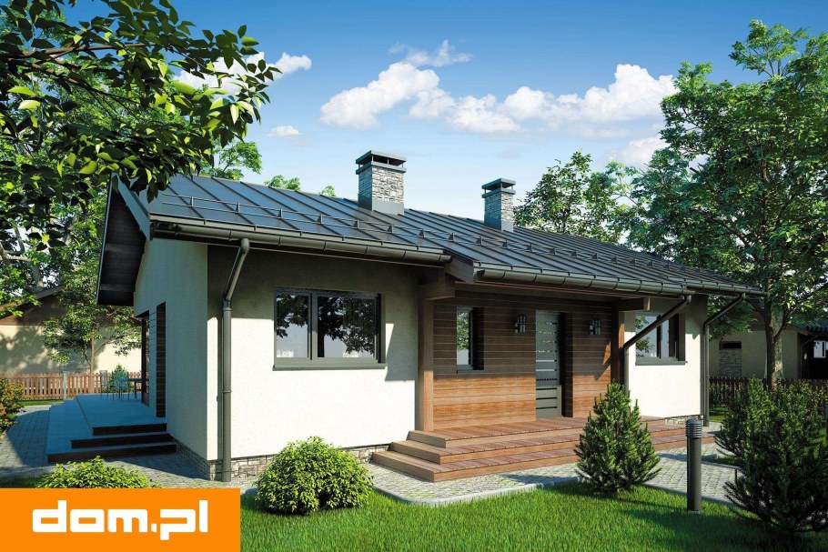 Одноэтажный дом с террасой