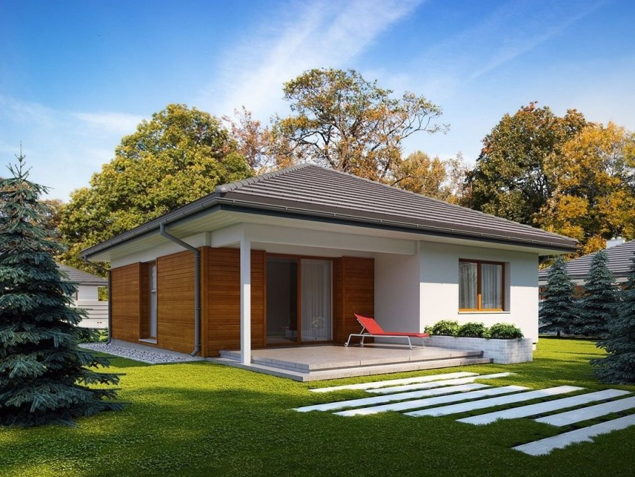 Современный одноэтажный дом