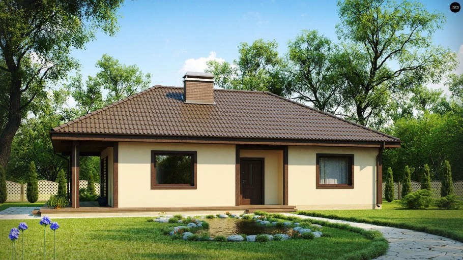 Одноэтажный дом 60 кв.м z500