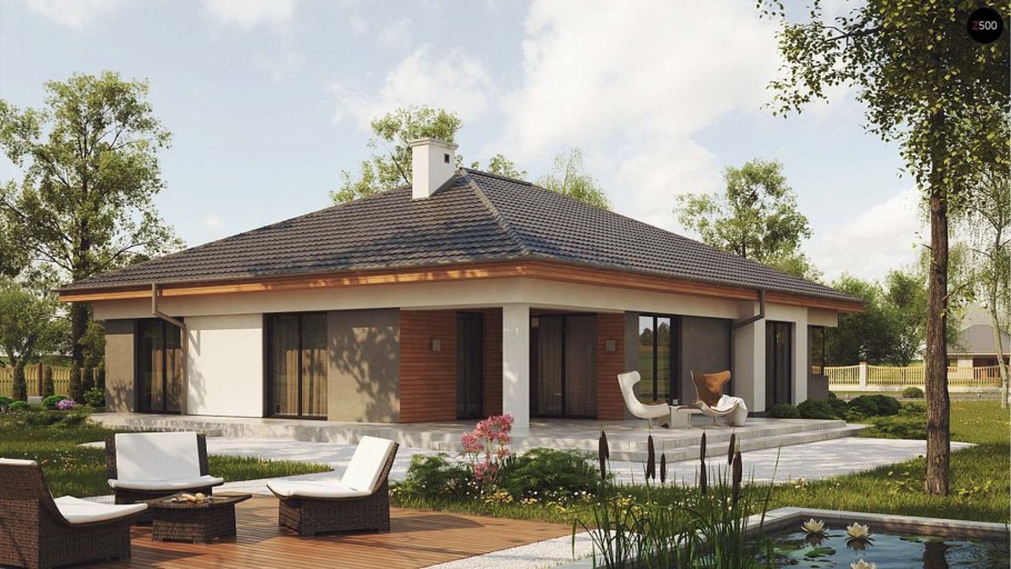 Польский проект z500 одноэтажный дом