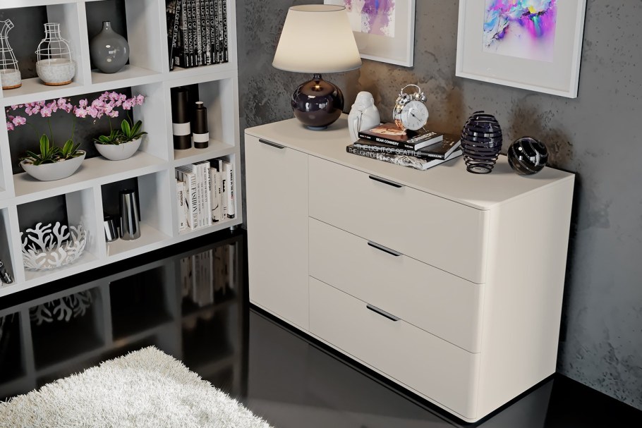 Комод Тоскана белый глянец хофф