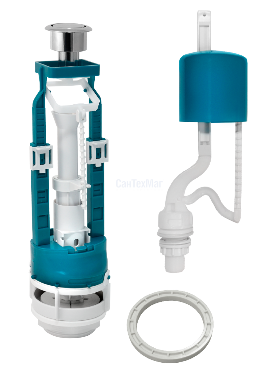 Арматура для бачка Инкоэр кноп/мет ниж/подв (НПРСБ) И-сб1-НПРНРФ-А-В Р