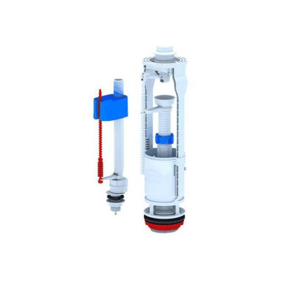 Арматура Ани пласт Нижний подвод 1/2 кнопка металлизированная wc6550м