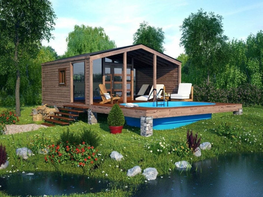 Баня с террасой