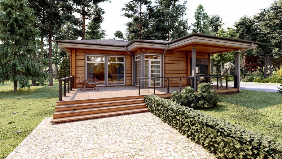 Дом-баня из клееного бруса проекты