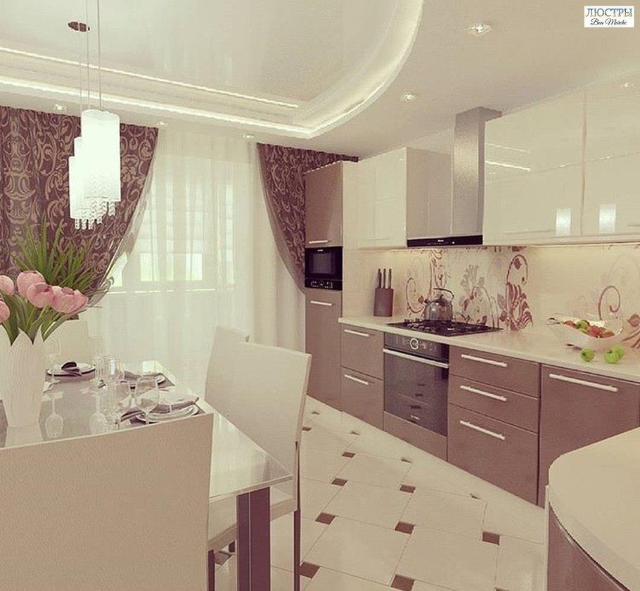 Кухня в карамельных тонах