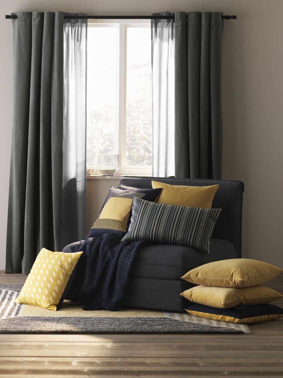 Шторы Санела икеа в интерьере