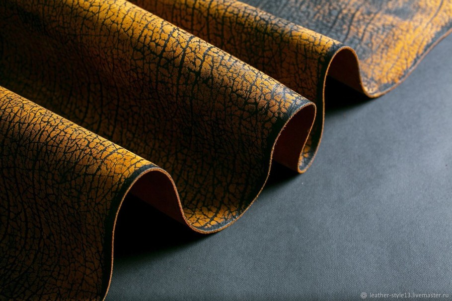 Окрашенная юфть