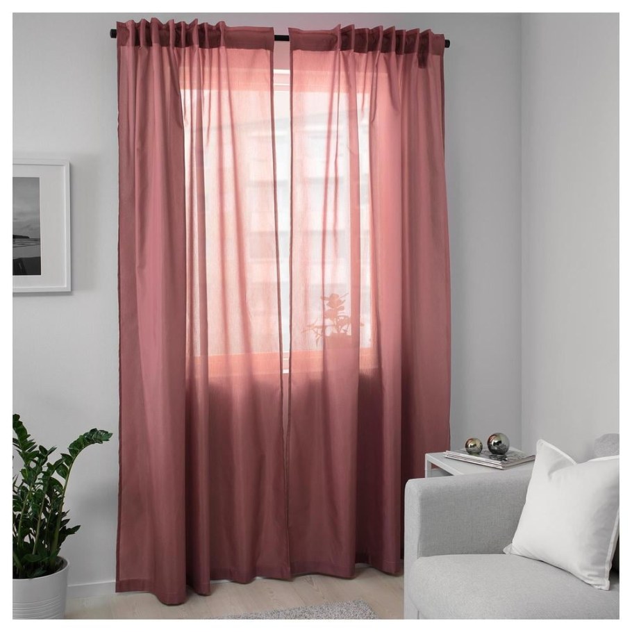 Розовые шторы икеа Виван