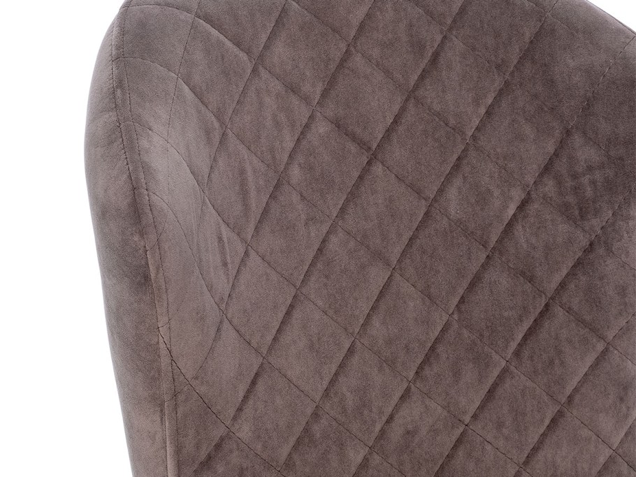 Стул черный крафт велюр Ultra Chocolate коричневый