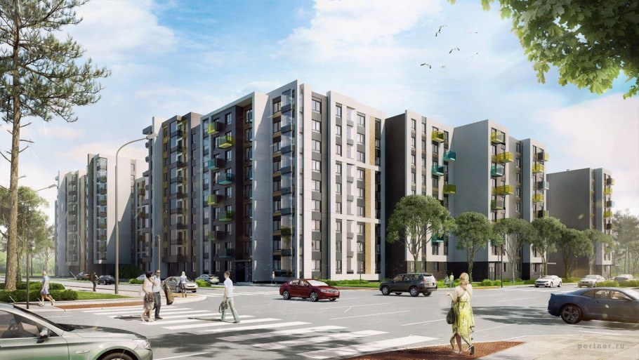 Визуализация многоэтажного дома