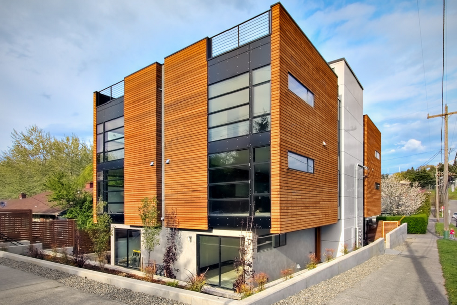 Фиброцементные фасады барнхаус