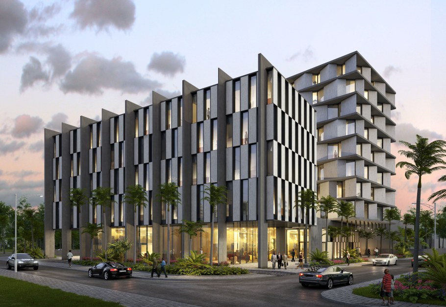 Гостиница фасад 3ds Max