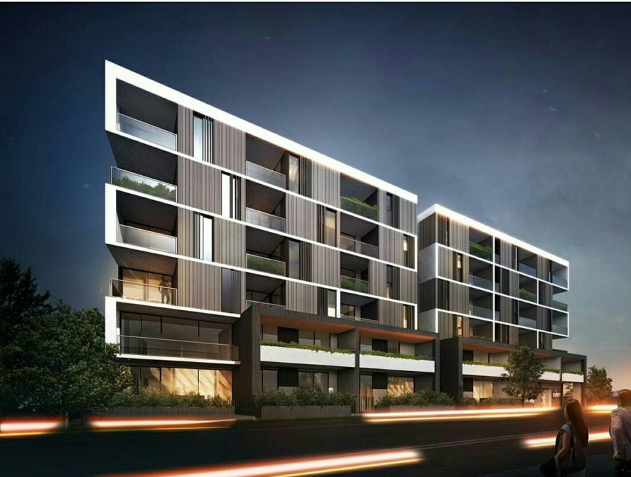 Современный дом средней этажности