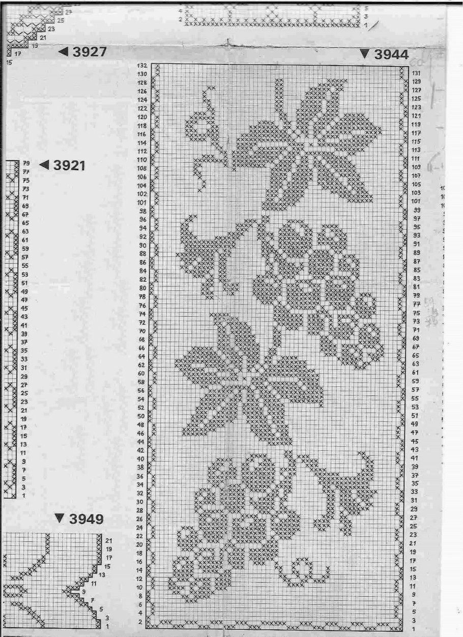 Прошва крючком филейное вязание схемы