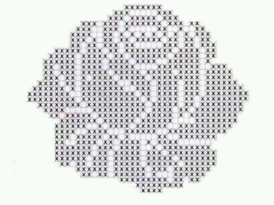 Узор тюльпаны филейкой