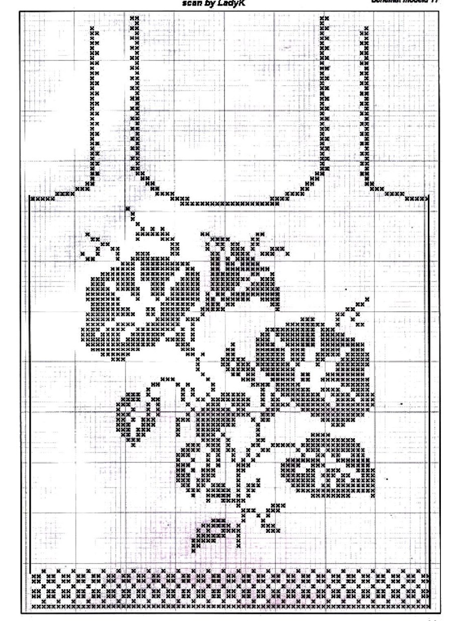 Старинные узоры филейного вязания