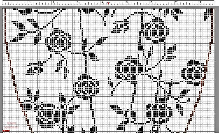 Салфетки филейным узором