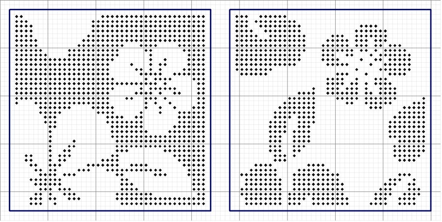 Узоры филейные крючком для скатерти прямоугольной