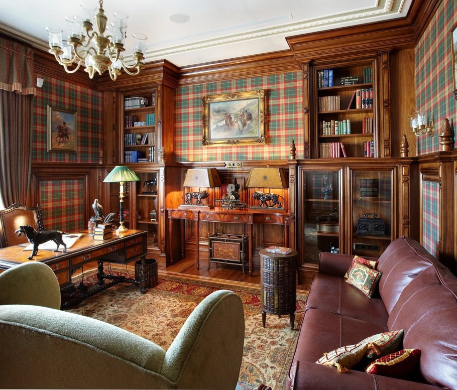 Кабинет интерьер староанглийский