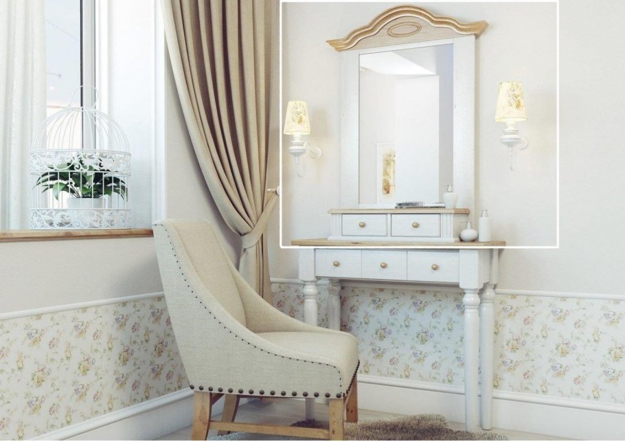 Стол туалетный Консолеа белый воск