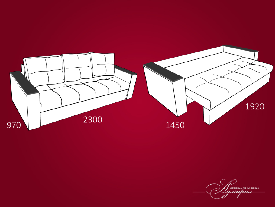 Диван Антарес Размеры