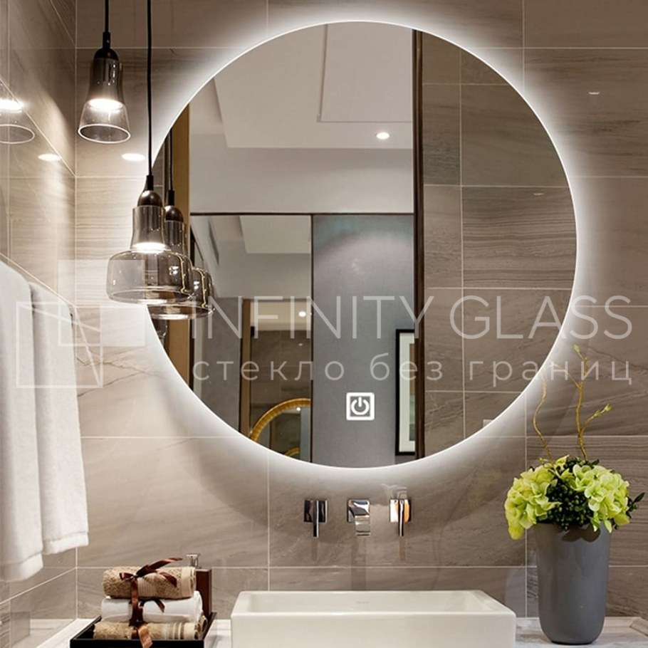 Круглое зеркало в ванную
