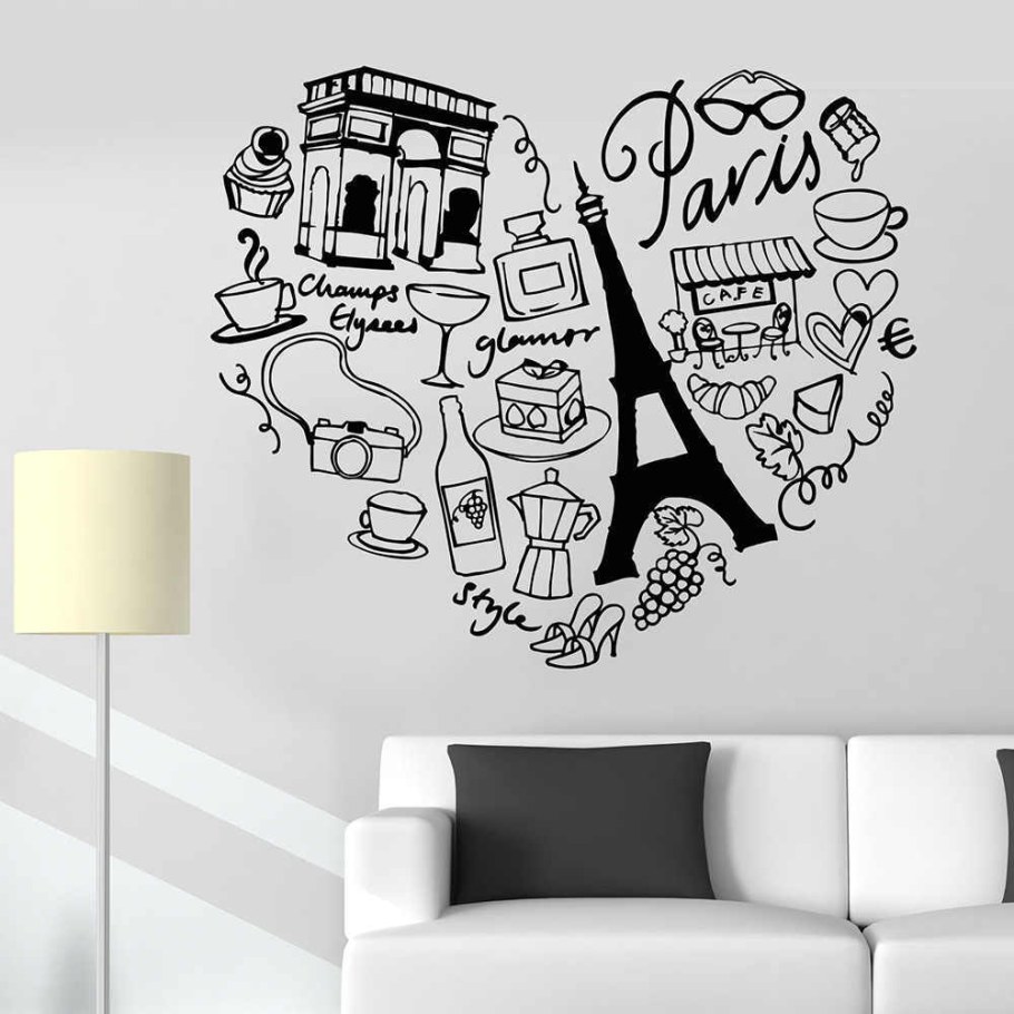 Наклейка на стену Париж