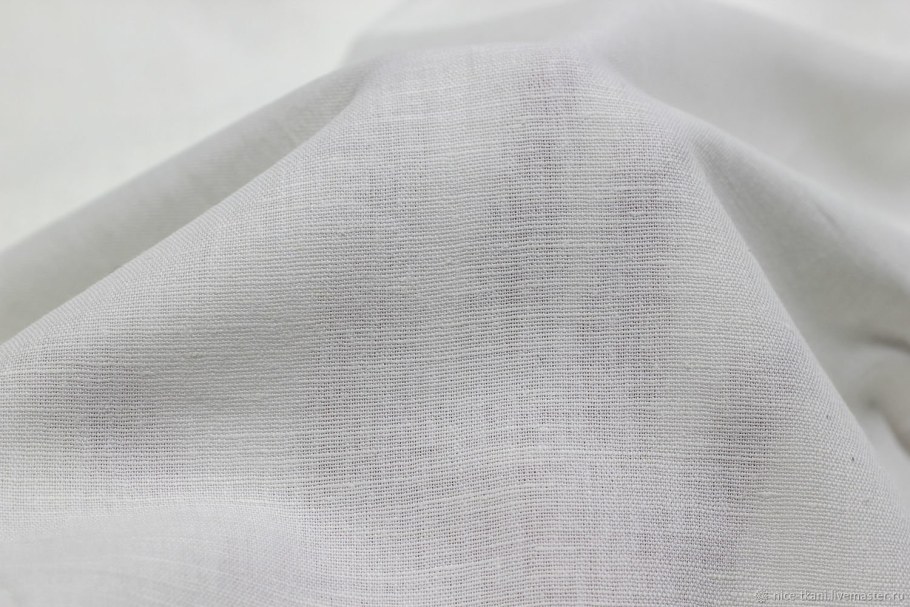 Ткань льняная белая